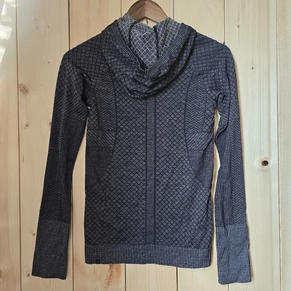 Lululemon Rest Less Dark Grey Strechy Hoodie Size 4 - Picture 6 of 9